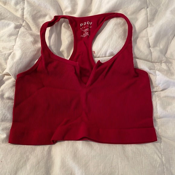 Burgundy Crop Top - Picture 1 of 2